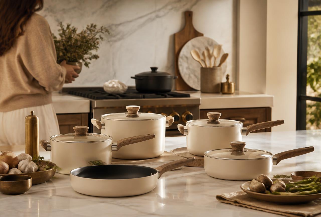 Familia argentina cocinando en casa con una olla Essen